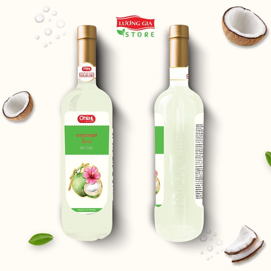 Siro Dừa Ohla 750ml (chai thủy tinh)