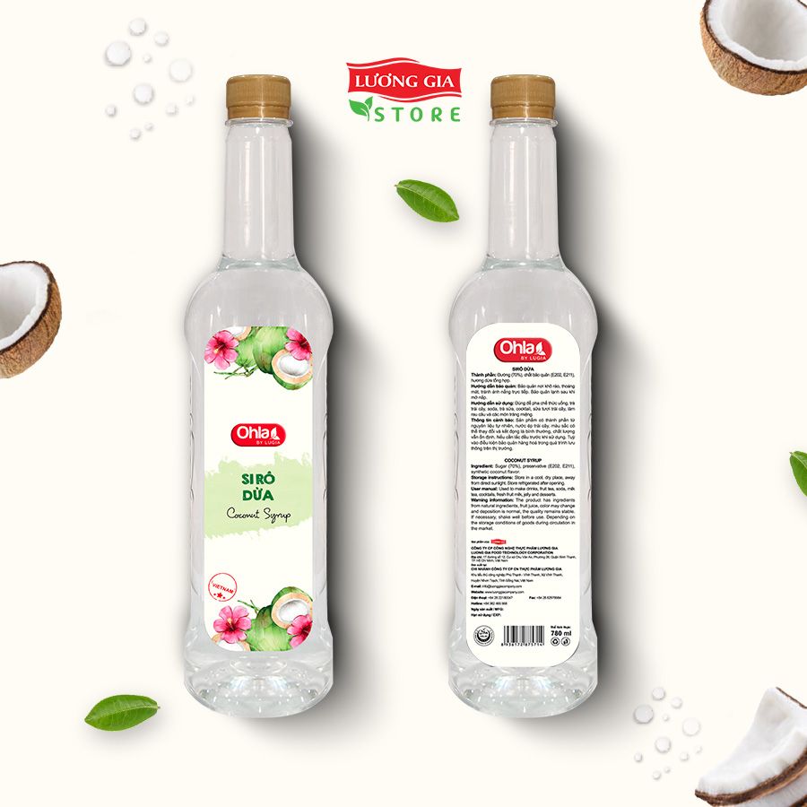 Siro Dừa Ohla 780ml (chai nhựa)