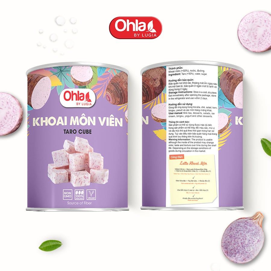 Trái cây tươi đóng lon Ohla 950g - Khoai môn