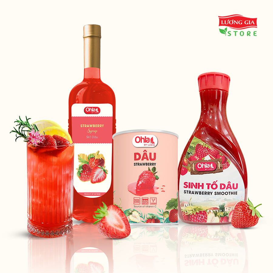 Siro Dâu Ohla 750ml (chai thủy tinh)