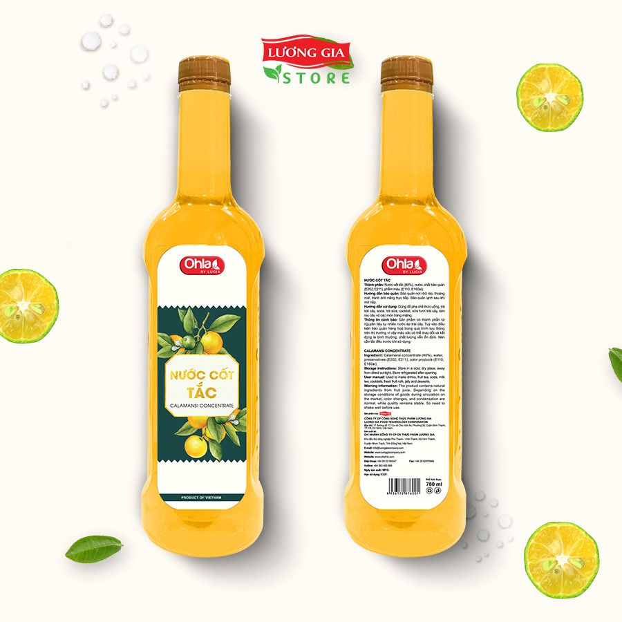 Siro Cốt Tắc Ohla 780ml (chai nhựa)