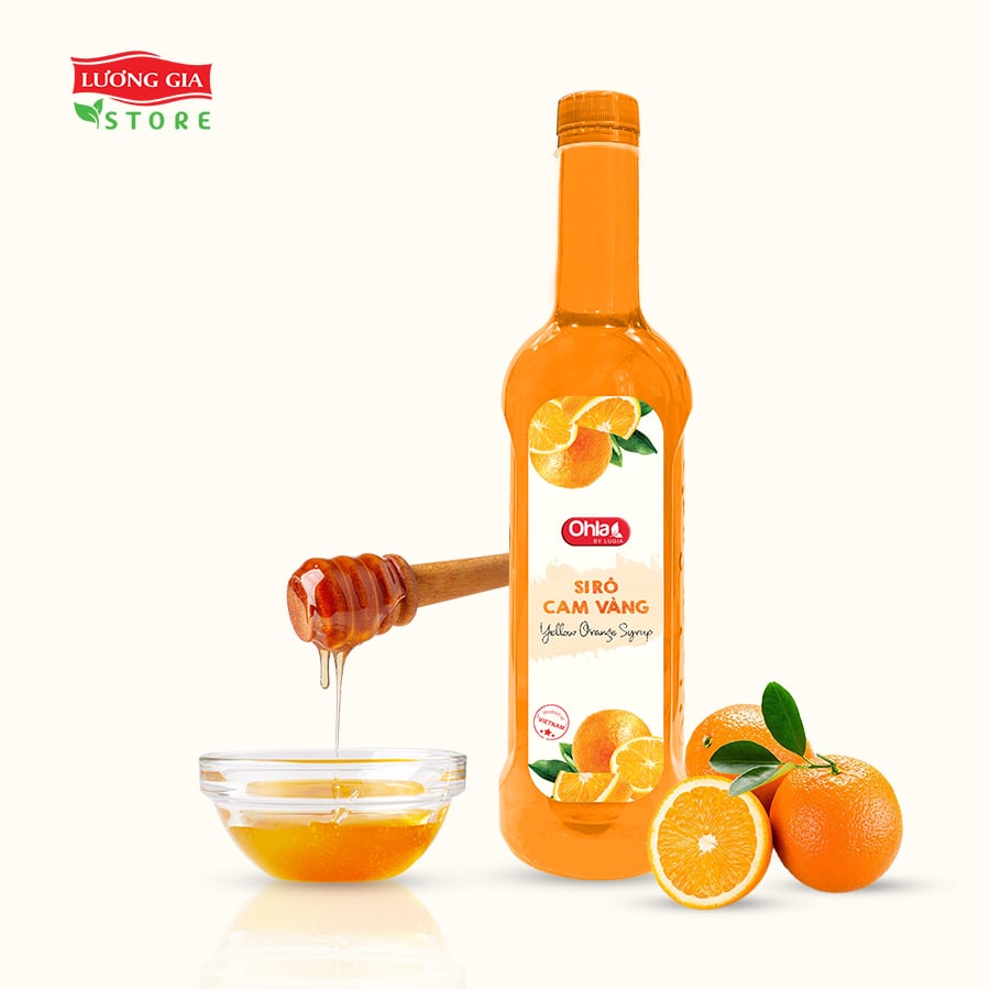Siro Cam Vàng Ohla 780ml (chai nhựa)