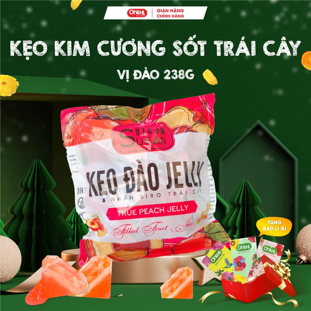 Kẹo kim cương sốt trái cây vị Đào