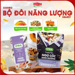 COMBO Bộ đôi năng lượng Hearty ( 1 NCDD Hearty 180gr và 1 Trái Cây Sấy Mix Hạt Hearty 100gr)