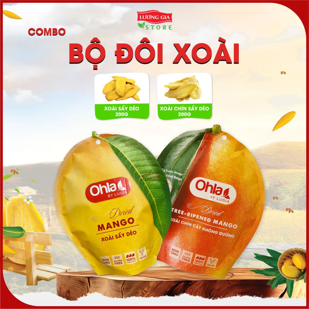 Bộ đôi combo xoài Ohla ( bao bì trái xoài 200g)