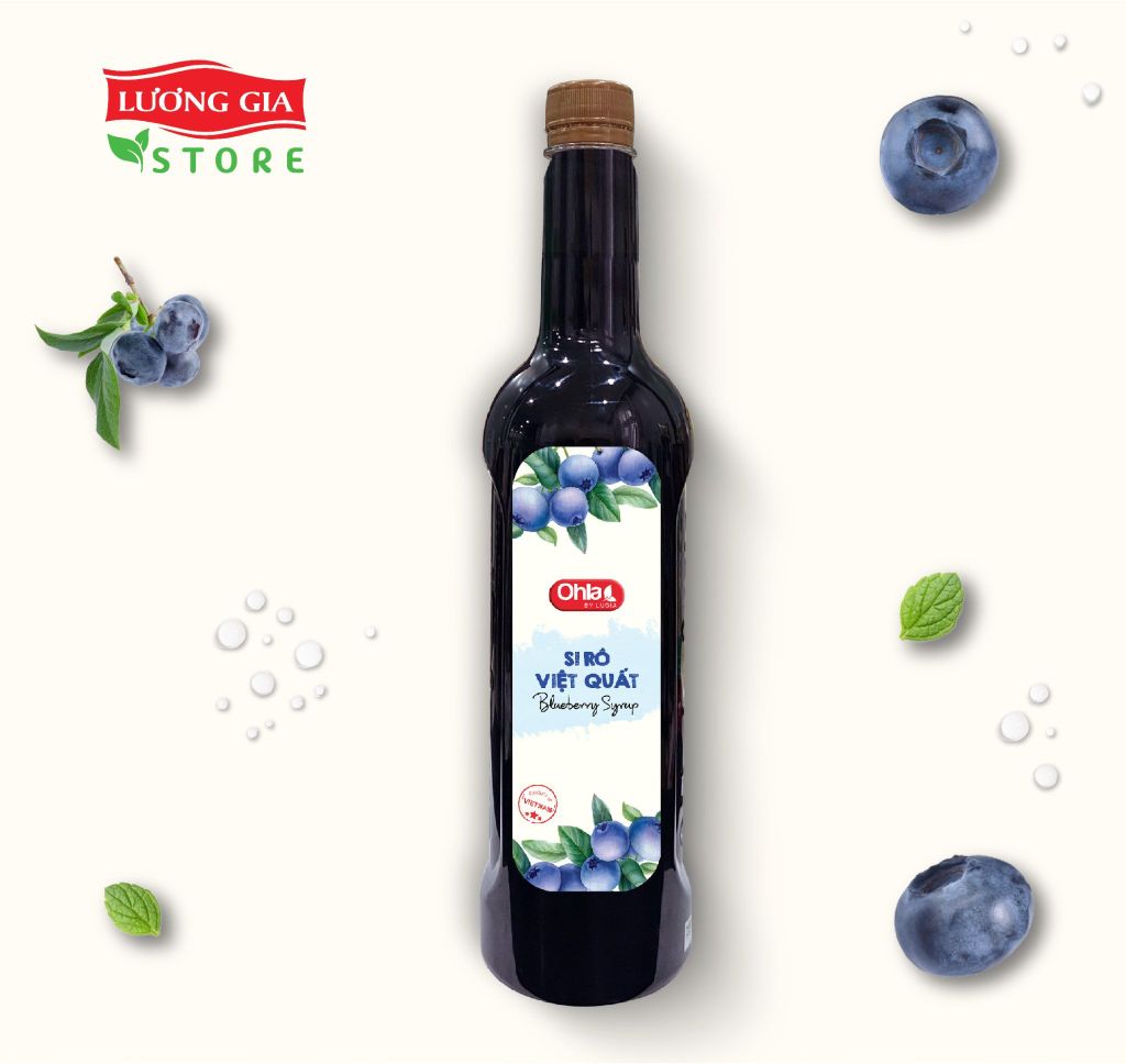 Siro Việt Quất Ohla 780ml (chai nhựa)