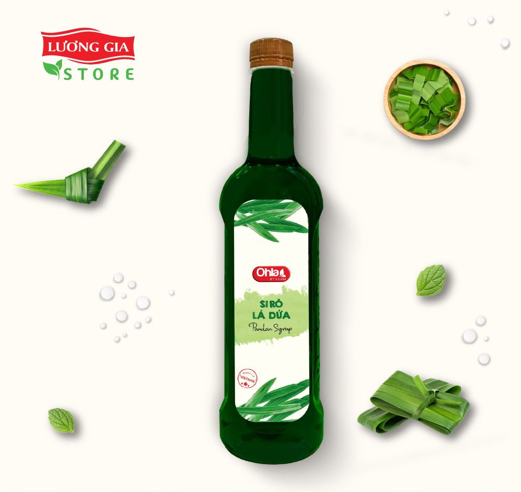 Siro Lá Dứa Ohla 780ml (chai nhựa)