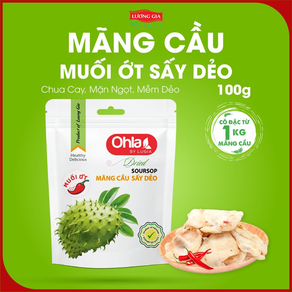 Mãng cầu sấy dẻo muối ớt Ohla