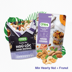 COMBO Bộ đôi năng lượng Hearty ( 1 NCDD Hearty 180gr và 1 Trái Cây Sấy Mix Hạt Hearty 100gr)