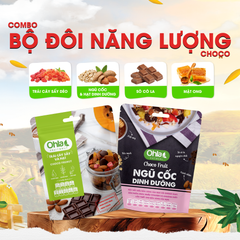 COMBO Bộ đôi năng lượng Choco (1 NCDD Choco Fruit 180gr và 1 Trái Cây Sấy Mix Hạt Choco Frunut 100gr)