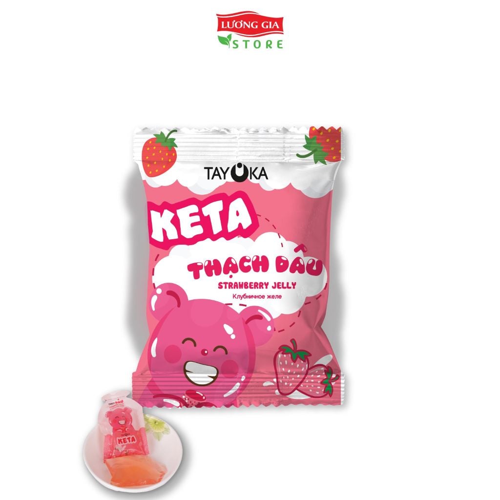 Combo Keta 4 Vị (thạch đào, thạch xoài, thạch dâu, thạch dưa lưới)