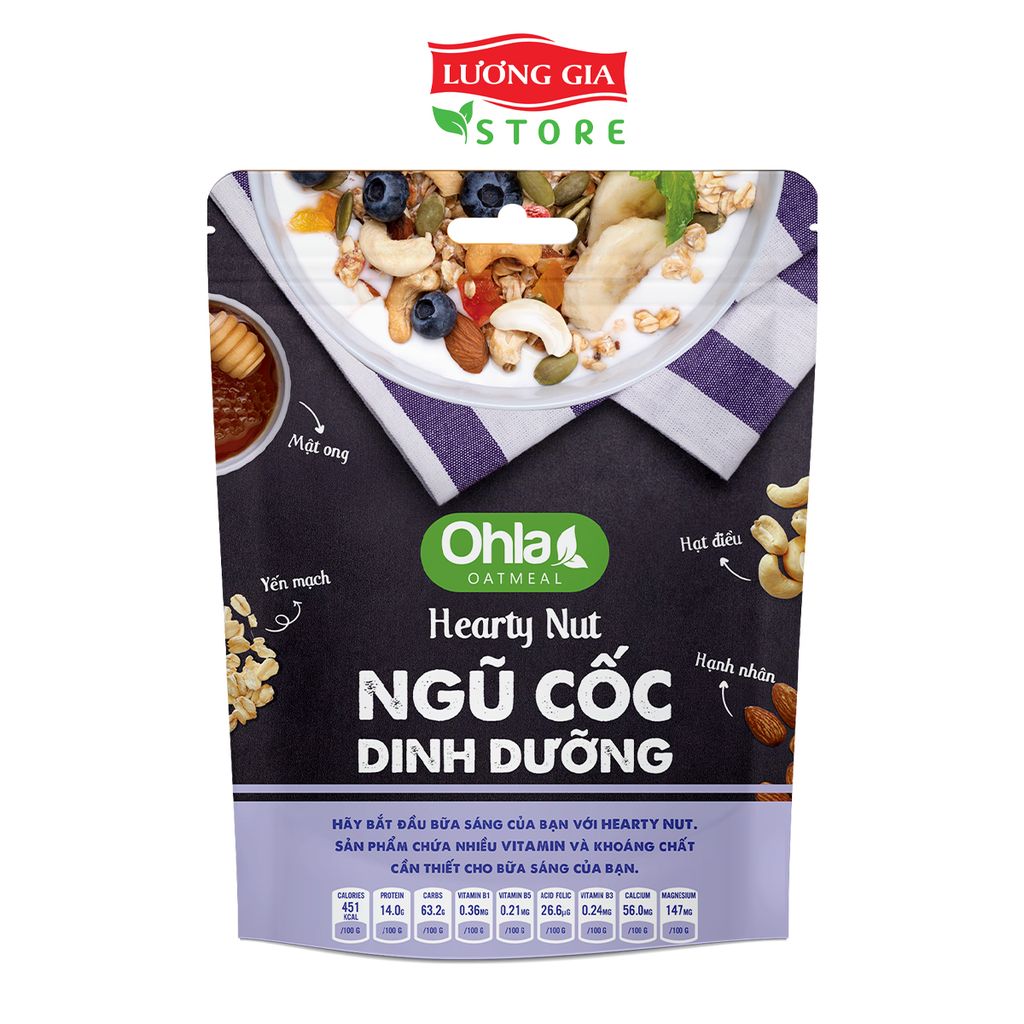 COMBO Bộ đôi năng lượng Hearty ( 1 NCDD Hearty 180gr và 1 Trái Cây Sấy Mix Hạt Hearty 100gr)