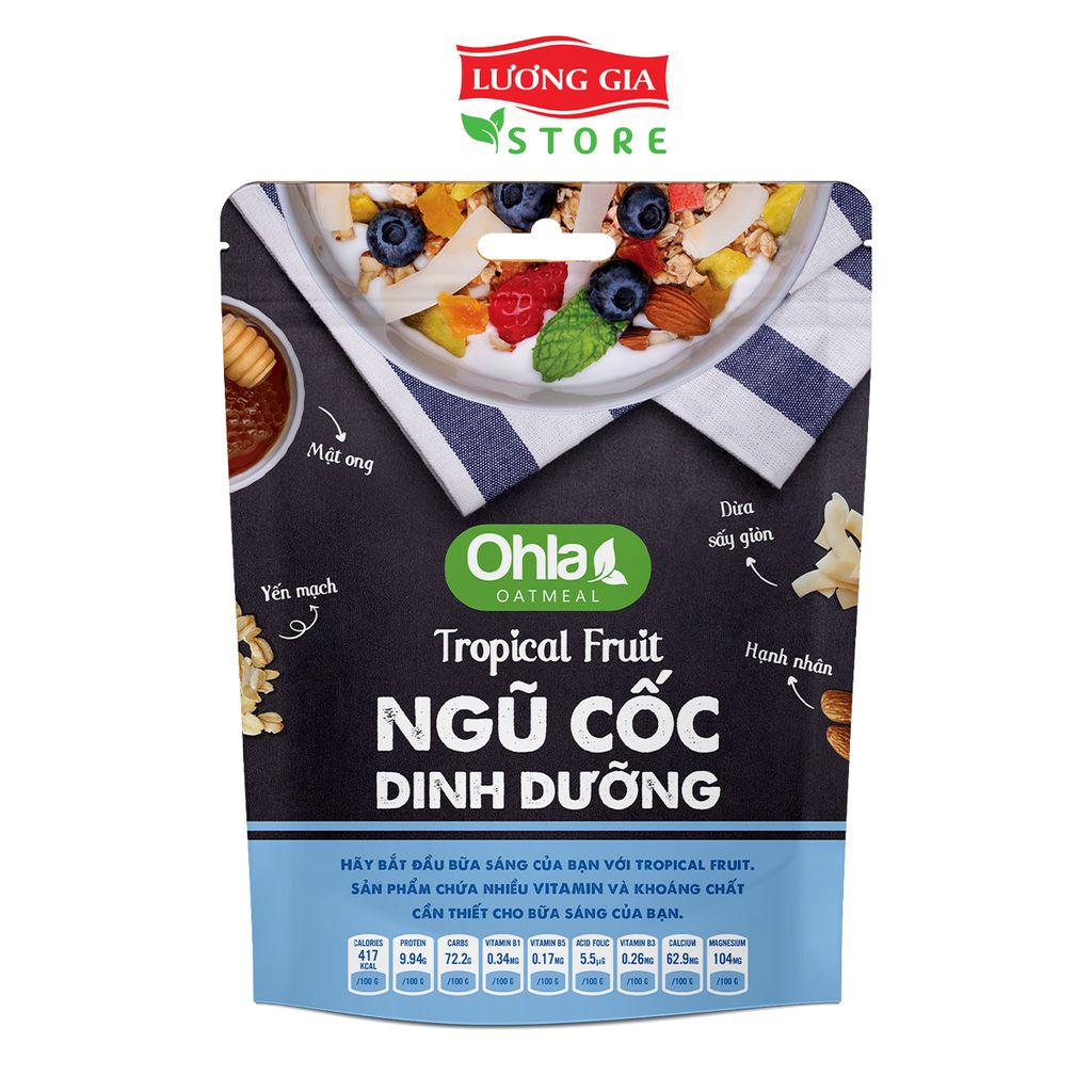COMBO Bộ đôi năng lượng Tropical ( 1 NCDD Tropical 180gr và 1 Trái Cây Sấy Mix Hạt Tropical 100gr)