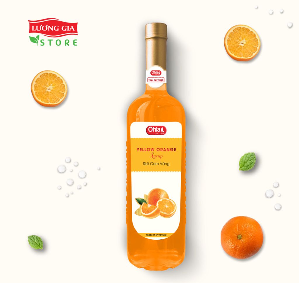 Siro Cam Vàng Ohla 750ml (chai thủy tinh)