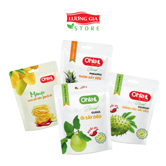 Combo Bùng Vị - Xoài cay 100g, Mãng cầu muối ớt 100g, Thơm muối ớt 100g, Ổi hồng muối ớt 100g