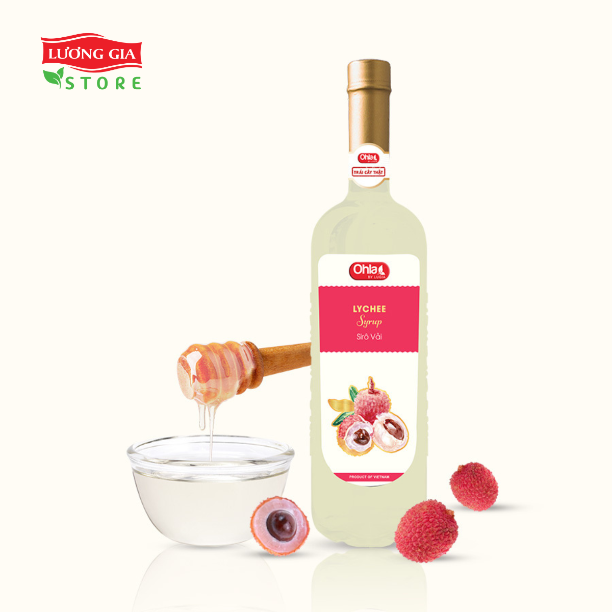 Siro Vải Ohla 750ml (chai thủy tinh)