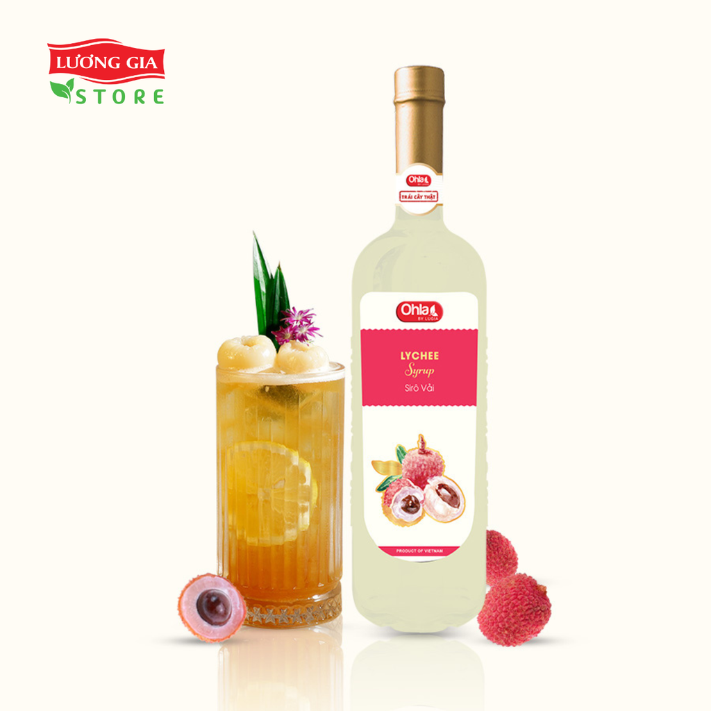 Siro Vải Ohla 750ml (chai thủy tinh)