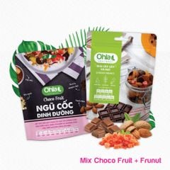COMBO Bộ đôi năng lượng Choco (1 NCDD Choco Fruit 180gr và 1 Trái Cây Sấy Mix Hạt Choco Frunut 100gr)