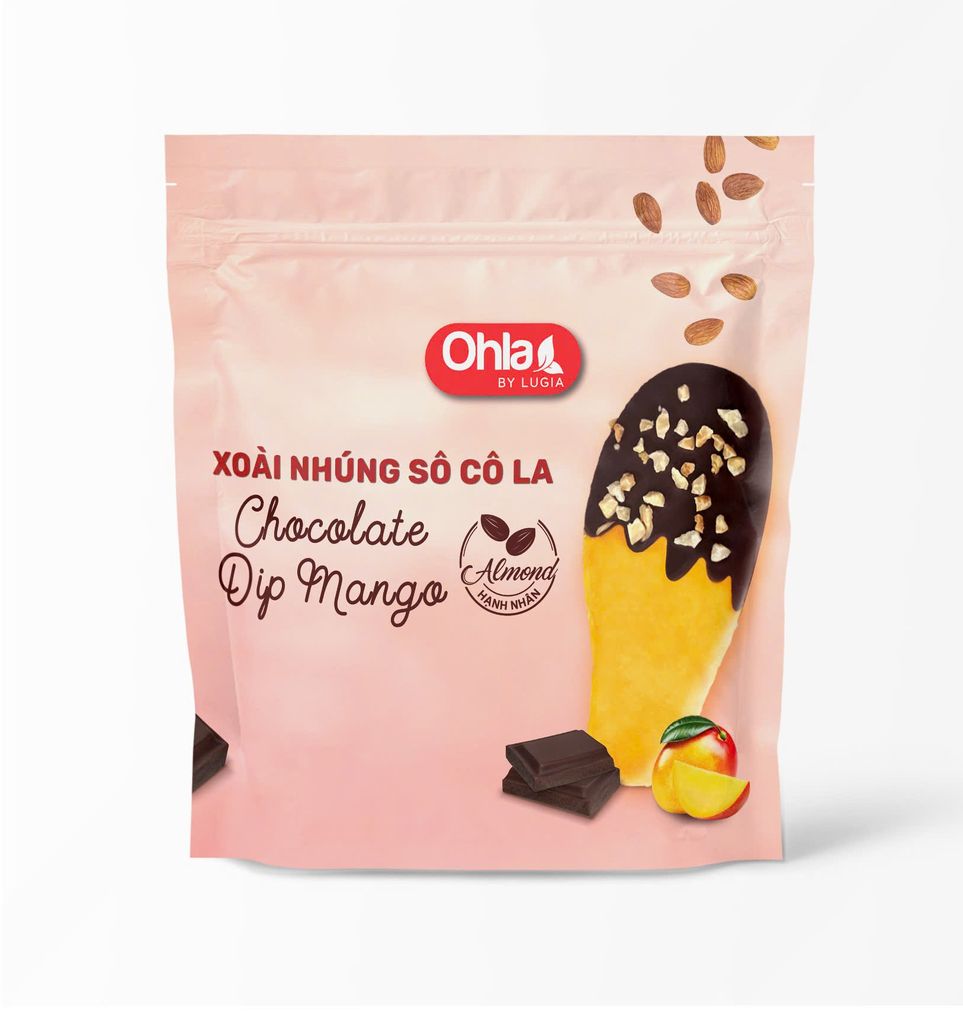 Combo siêu hời 5: xoài nhúng socola hạnh nhân 100g Ohla