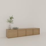 Tủ tivi Mori MDF chống ẩm phủ veneer - chi tiết vật liệu
