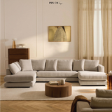 Sofa góc Tribeca Trio 3 module màu be nhạt - góc phối cảnh