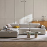 Sofa góc Map Trio 3 module màu trắng kem - góc phối cảnh 1
