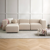 Sofa góc Lino Grand 3–4 chỗ màu be - góc phối cảnh