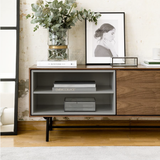 Tủ tivi Lid MDF chống ẩm sơn hoàn thiện & veneer - chi tiết vật liệu