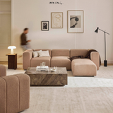 Sofa góc Lino Grand 3–4 chỗ màu nâu nhạt - góc phối cảnh