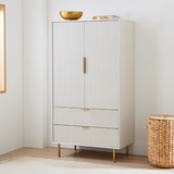 Tủ áo Quinn MDF chống ẩm sơn hoàn thiện hoàn thiện - chi tiết vật liệu
