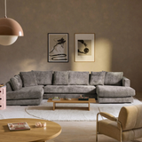 Sofa góc Tribeca Trio 3 module màu xám - góc nhìn bên