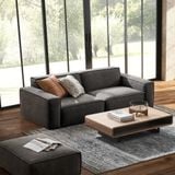 Sofa băng Jona Duo 2 module màu đen - góc phối cảnh