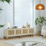 Tủ tivi Ani MDF chống ẩm sơn hoàn thiện & gỗ Tần bì - chi tiết vật liệu