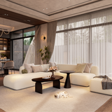 Sofa góc Selestia Grand 3–4 chỗ màu kem - góc phối cảnh