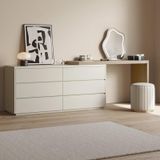 Bàn trang điểm Amira vật liệu MDF chống ẩm sơn hoàn thiện - góc nhìn bên