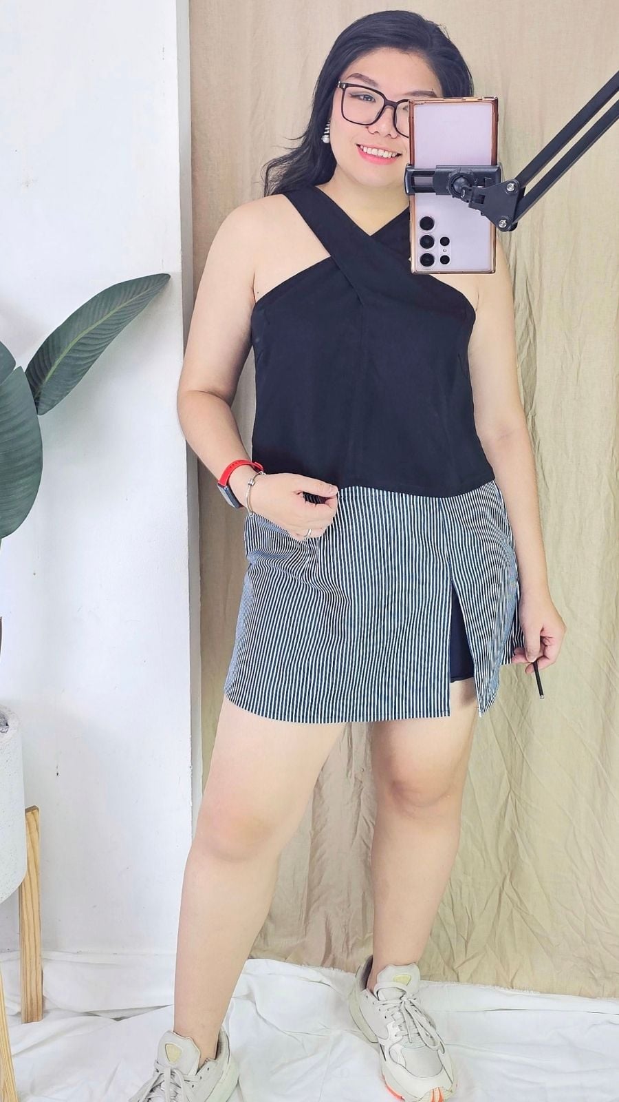 SHORT VÁY XẺ - XANH SỌC