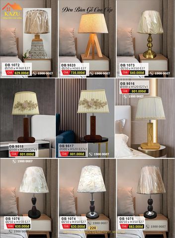 Đèn bàn gỗ cao cấp Kazu - ĐB 1076