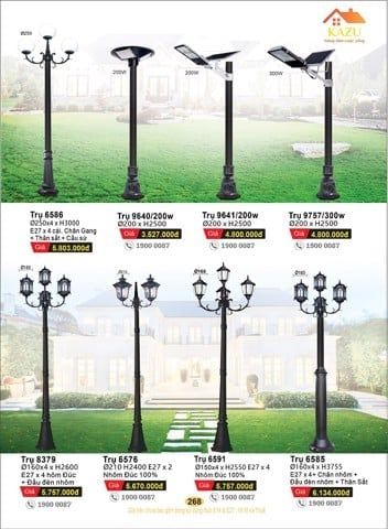 Đèn sân vườn trụ Kazu - 8379