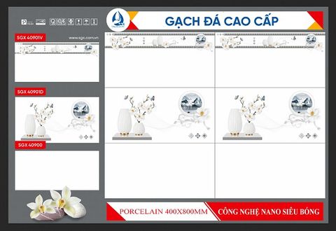 Gạch 40x80 cao cấp: SGX 40901V - SGX 40901D - SGX 40900