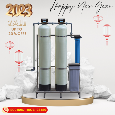 Bộ lọc nước sinh hoạt gia đình Composite 1054 van tự động - Xử lý nước Sài Gòn Xanh