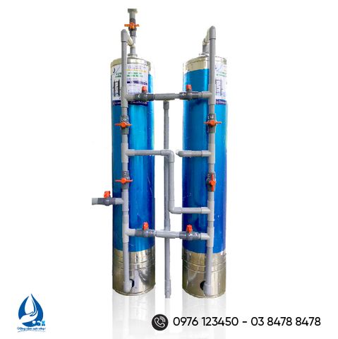 Bộ lọc sinh hoạt INOX D300 vôi 2-3 cột - Xử lý nước Sài Gòn Xanh