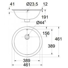 0433-WT Chậu âm bàn Concept