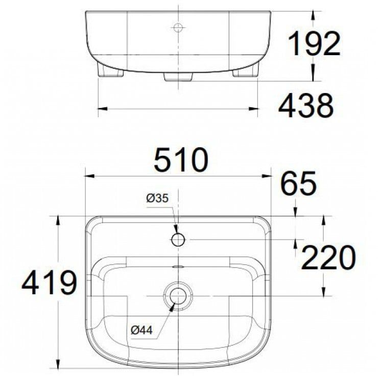 0533-WT Chậu bán âm LOVEN