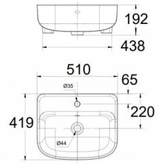 0533-WT Chậu bán âm LOVEN