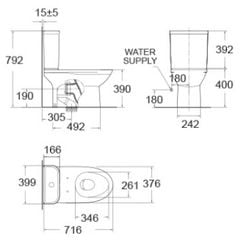 2630-WT Bộ cầu 02 khối Neo Modern