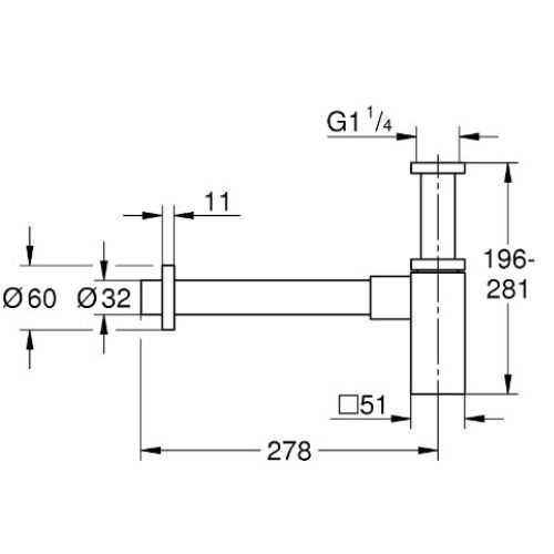 Grohe Sifons - Bidetsifon, chroom 28946000