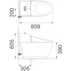 Bàn cầu kết hợp Nắp rửa cơ INAX AC-1032+CW-S32VN