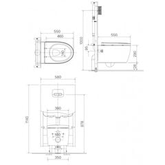 Bàn cầu kết hợp Nắp rửa cơ INAX AC-952+CW-S32VN