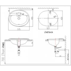 Chậu Rửa Lavabo Đặt Bàn INAX AL-2395VEC 3 Lỗ