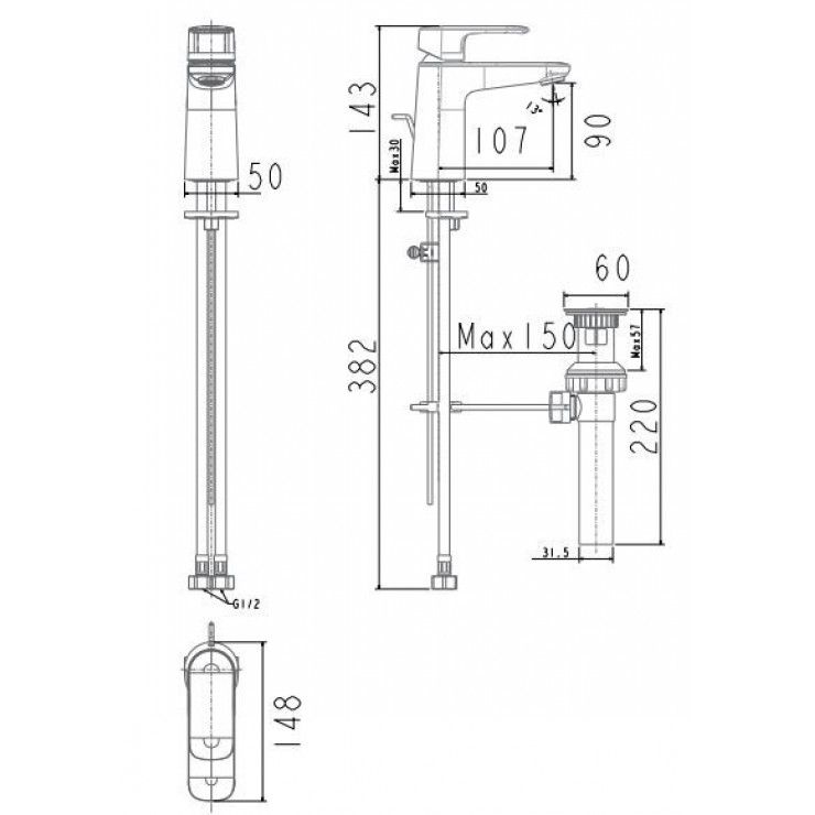WF-1M01 Vòi lavabo American nóng lạnh